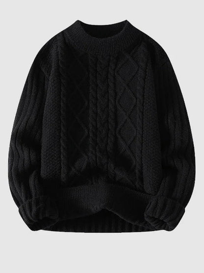 Premium Blue Cable Knit Sweater For Men