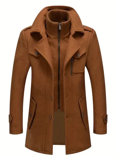 Premium Black Long Winter Coat For Men