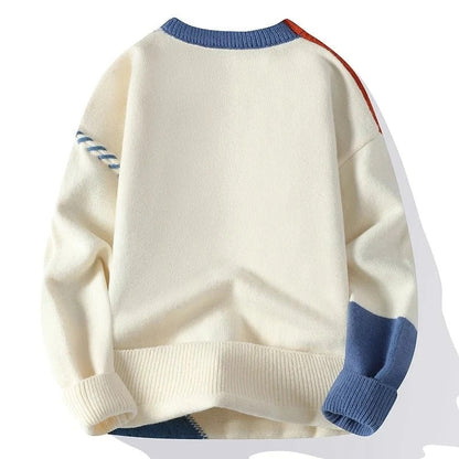 🧶 Premium Colorblock Cable Knit Sweater