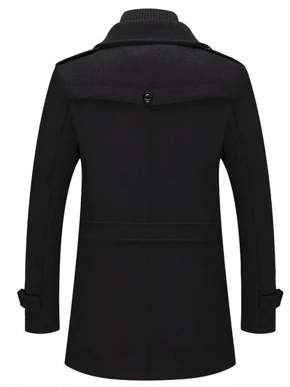 Premium Black Long Winter Coat For Men