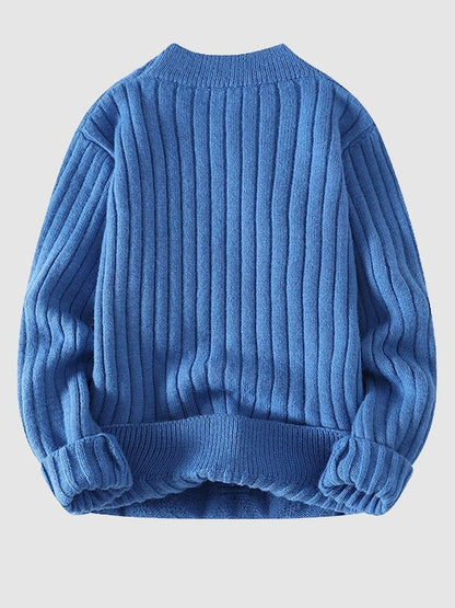 Premium Blue Cable Knit Sweater For Men