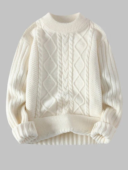Premium Blue Cable Knit Sweater For Men