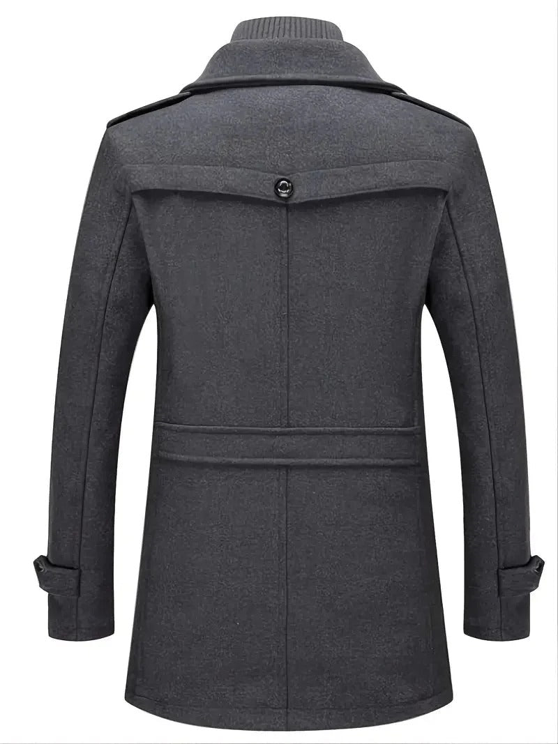 Premium Black Long Winter Coat For Men