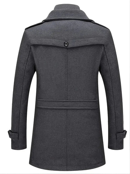 Premium Black Long Winter Coat For Men